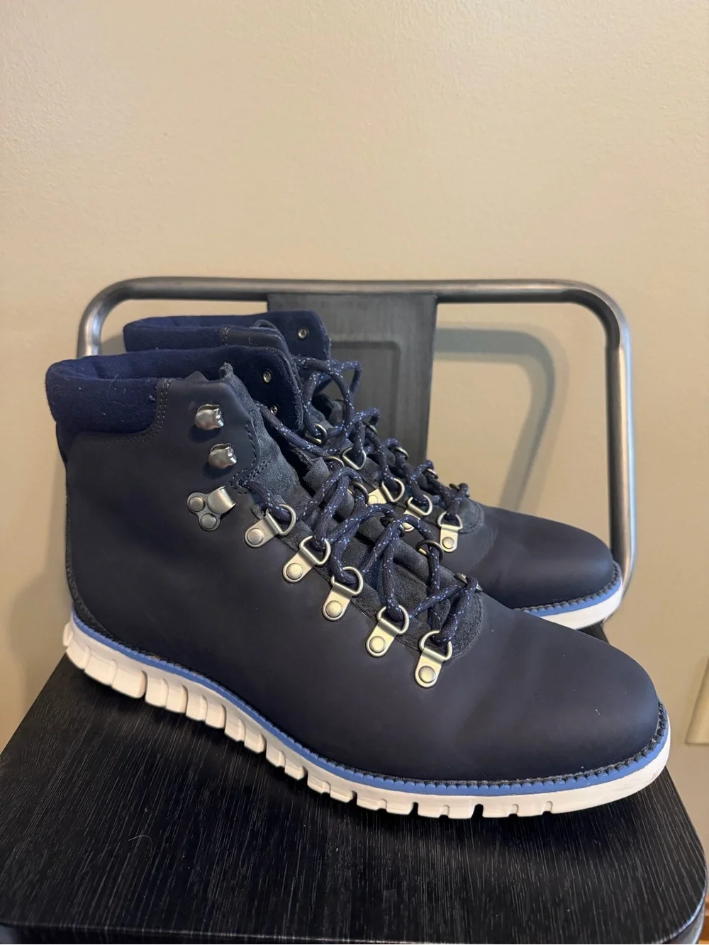 Cole Haan ZerøGrand Navy Hiker Boots 9W